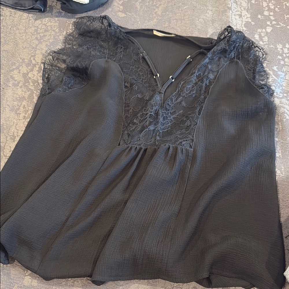 Elegant Black Lace Women's Top